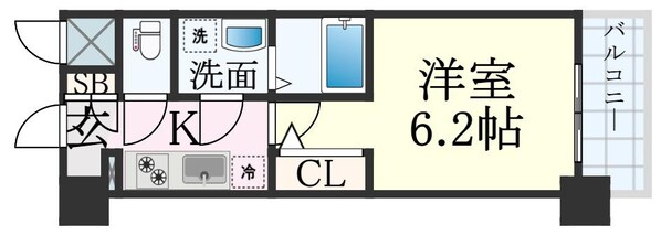 中央市場前駅 徒歩5分 5階の物件間取画像